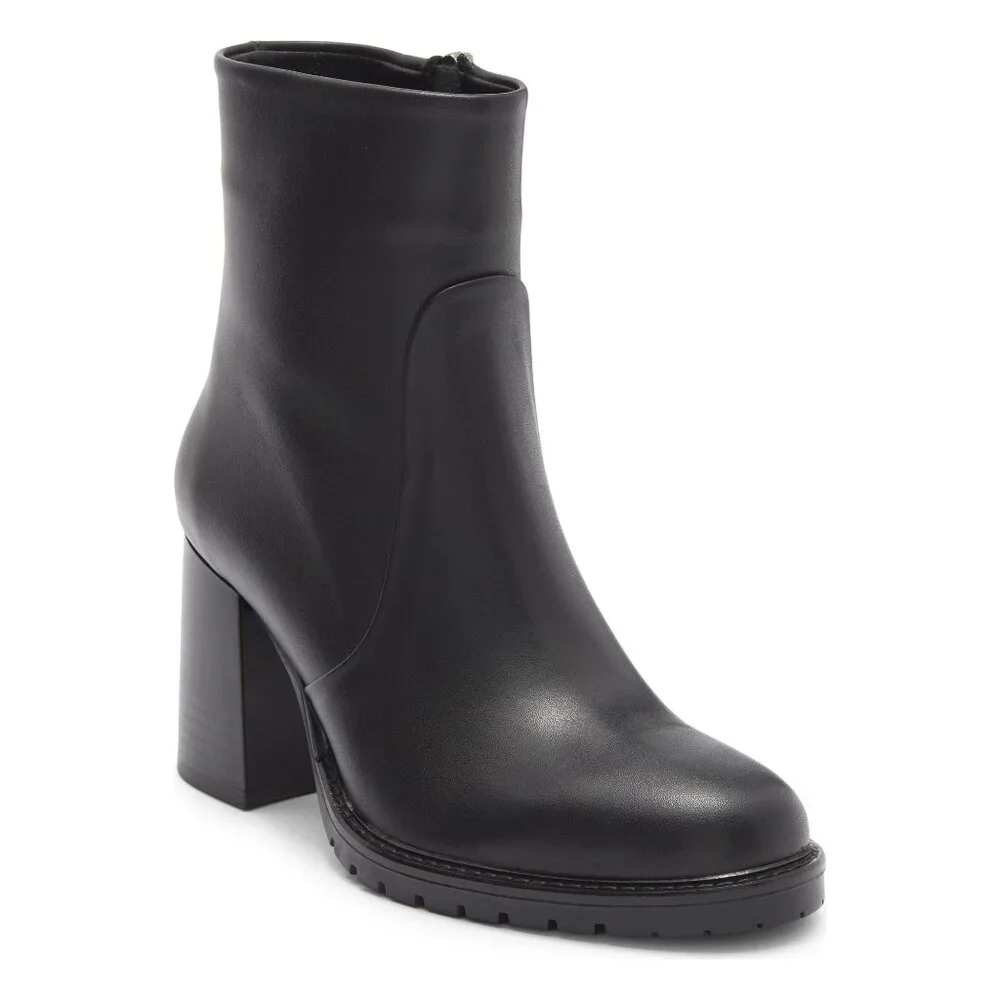 🆕 LA CANADIENNE Livon City Dry Waterproof Platform Leather Bootie 9 Black